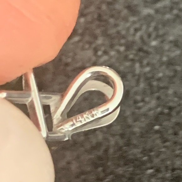 14k White Gold Tsavorite Pendant - Picture 7 of 9